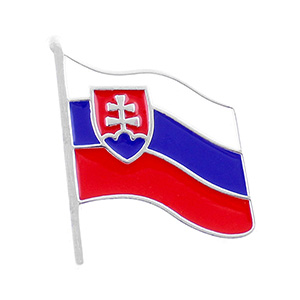 Odznak Slovensko vlajka vlajúca 2 x 2,5 cm