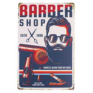 Retro cedula Barber Shop 20x30cm